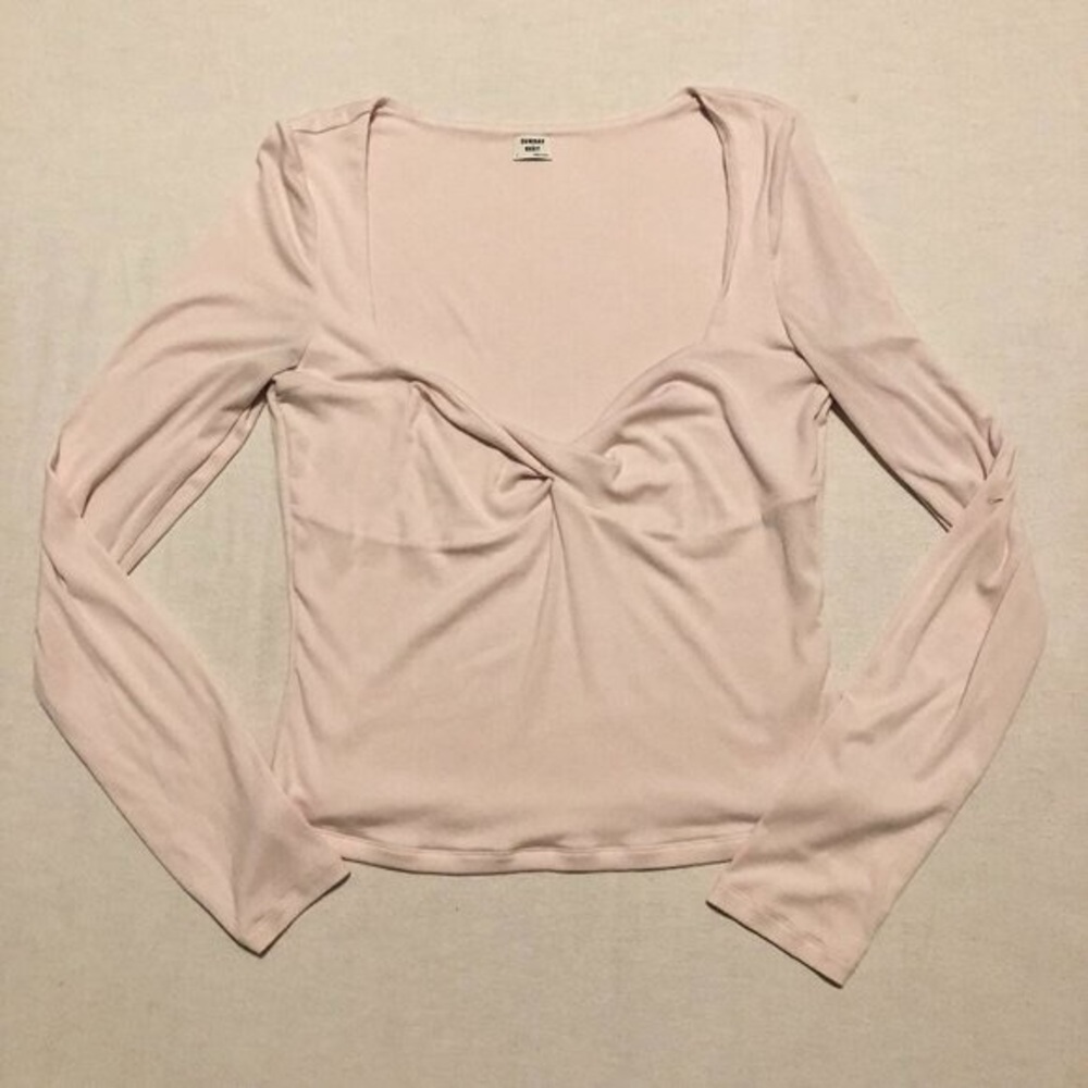 Sunday Best Aritzia Blouse Ribbed Knit Long Sleeve Top Size  Large